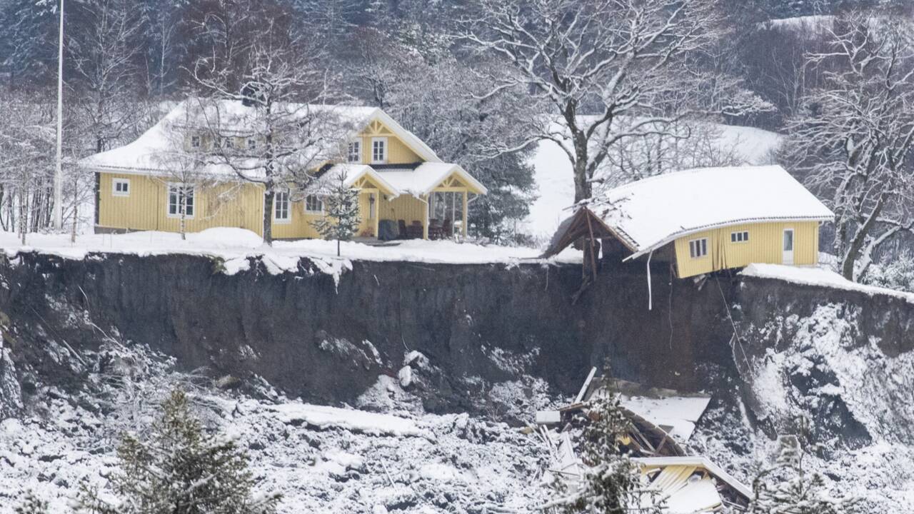 Glissement de terrain en Norvège : quatre morts, six disparus
