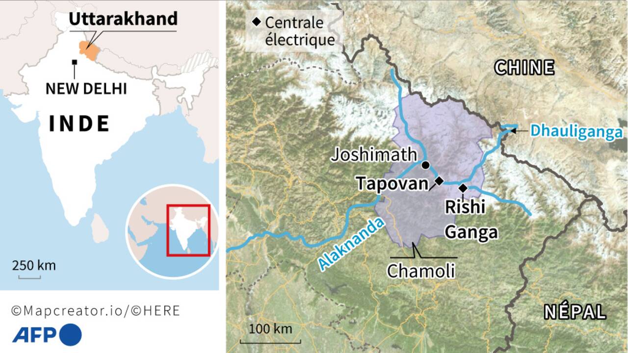Crue subite en Inde: des corps retirés d'un tunnel, le bilan grimpe à 43 morts et 161 disparus