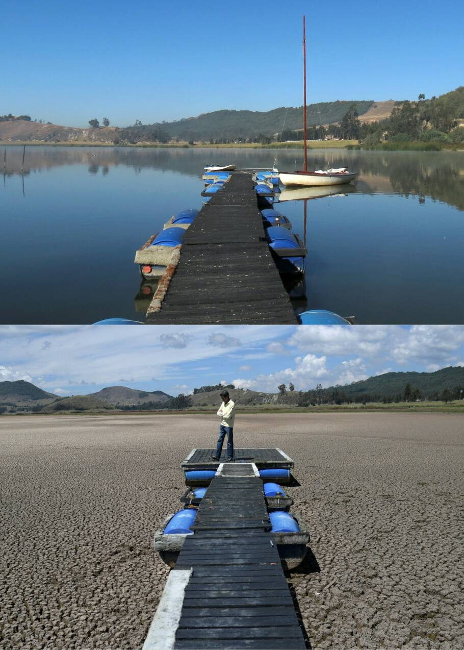 Le lac asséché de Suesca, témoin du changement climatique en Colombie
