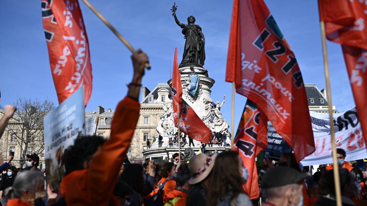 Des manifestations en France pour "une vraie loi climat"