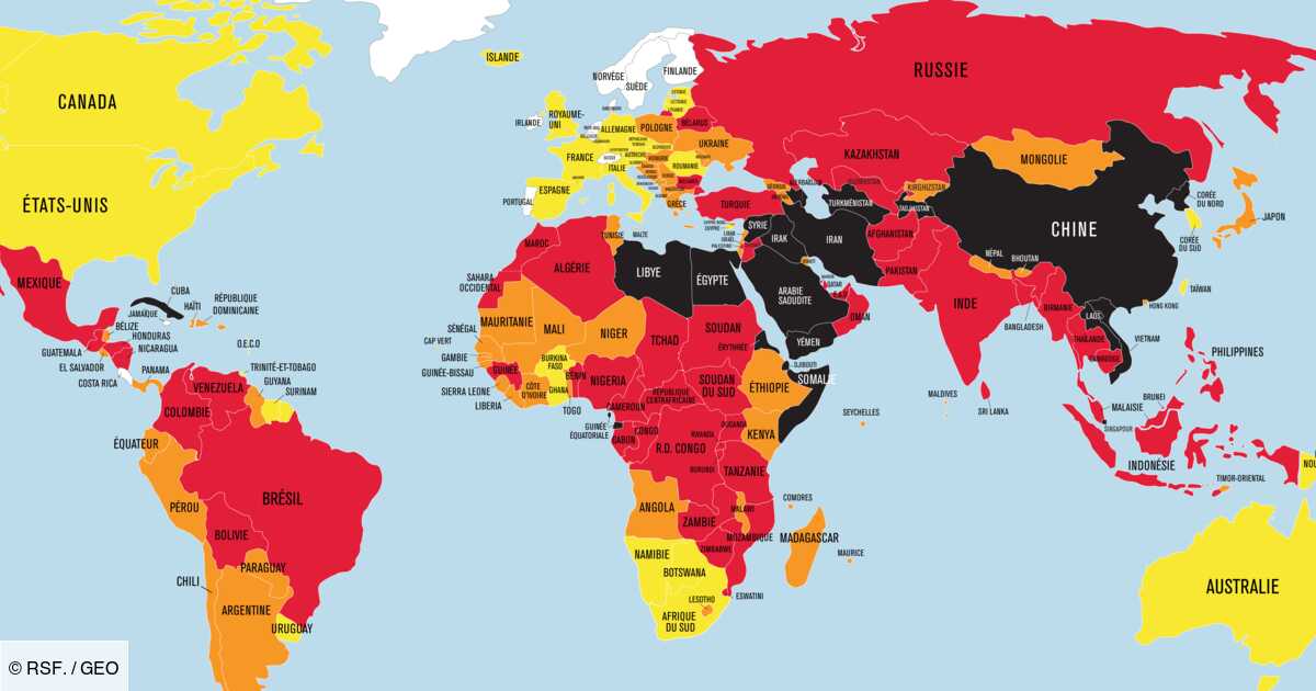 Dans quels pays les journalistes sont-ils les plus (et les moins) libres d'exercer leur métier 