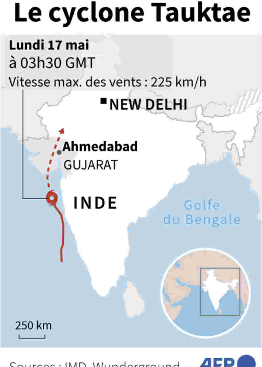 Le Cyclone Tauktae En Passe De Frapper Une Inde Déjà Fragilisée Par Le ...