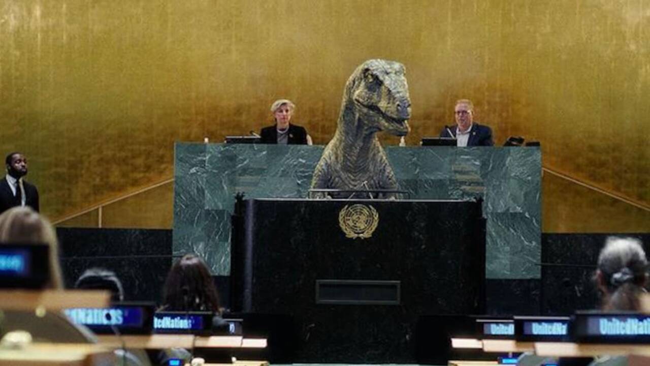 Un dinosaure envoie un message d'alerte aux dirigeants mondiaux