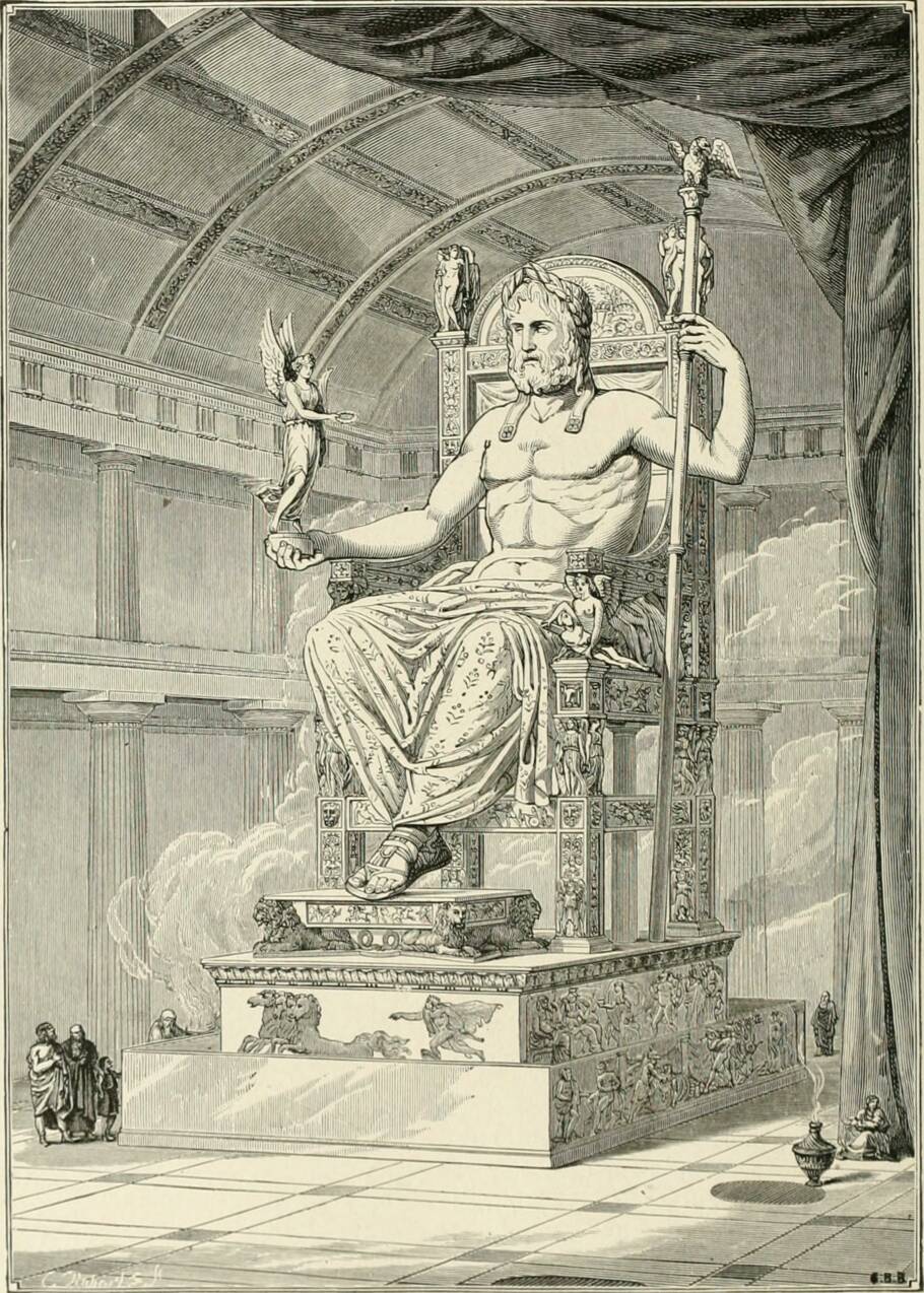 Où se trouvait la statue chryséléphantine de Zeus à Olympie ?