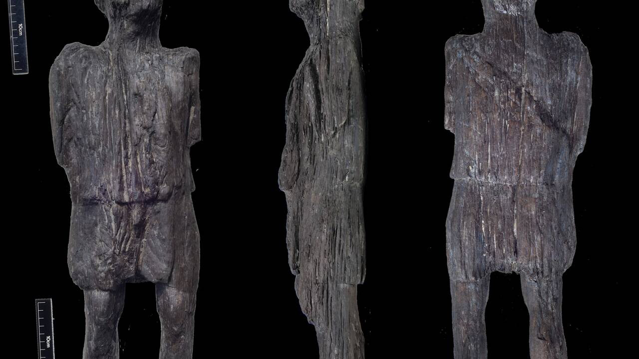 Une rare statuette en bois de l'époque romaine exhumée en Angleterre