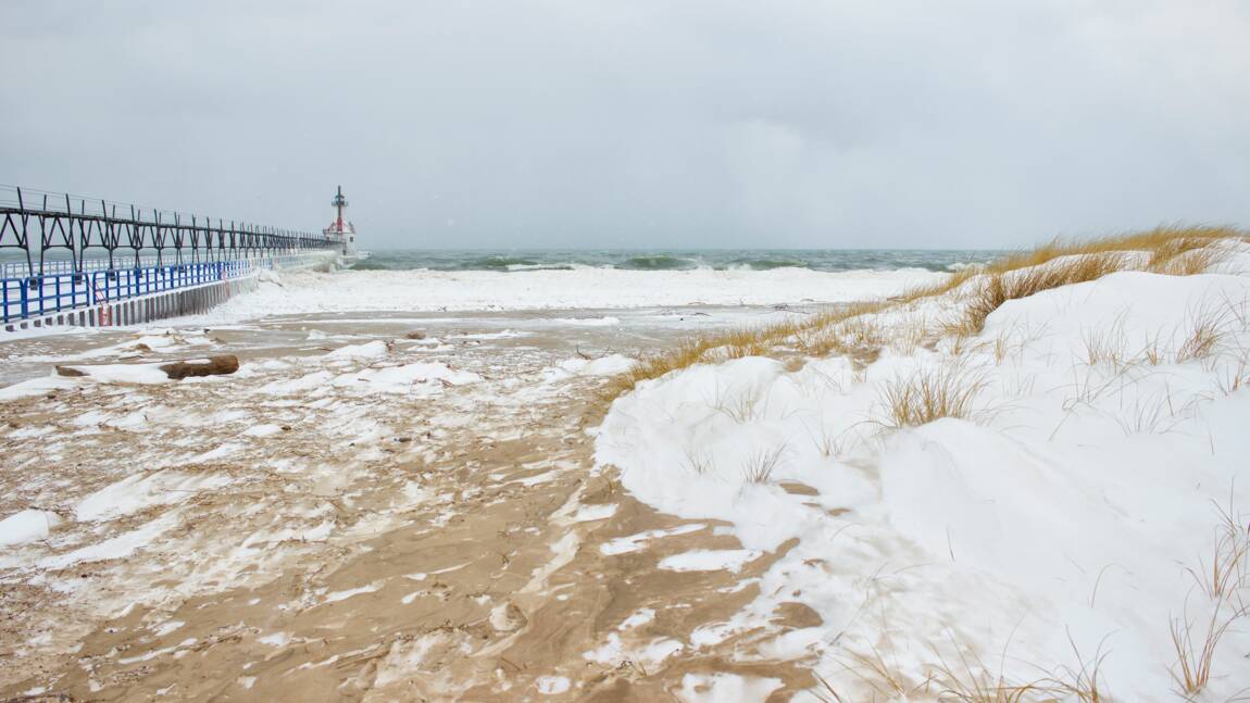 Etats-Unis : d'étranges sculptures de sable observées sur une rive du lac Michigan