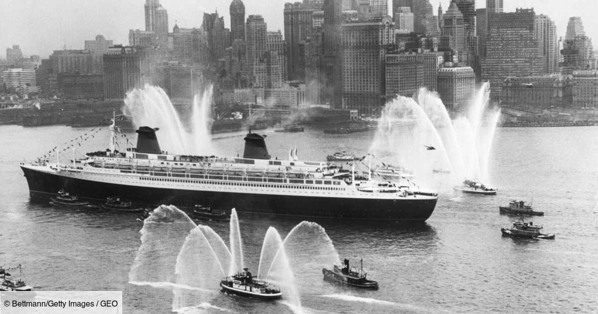 60 years ago, the first triumphal arrival of the liner “France” in New York