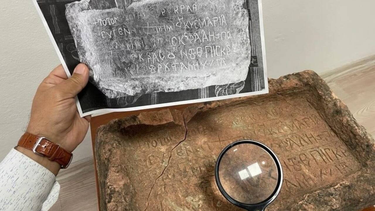 Une inscription byzantine unique découverte sur l'île de Gerasun