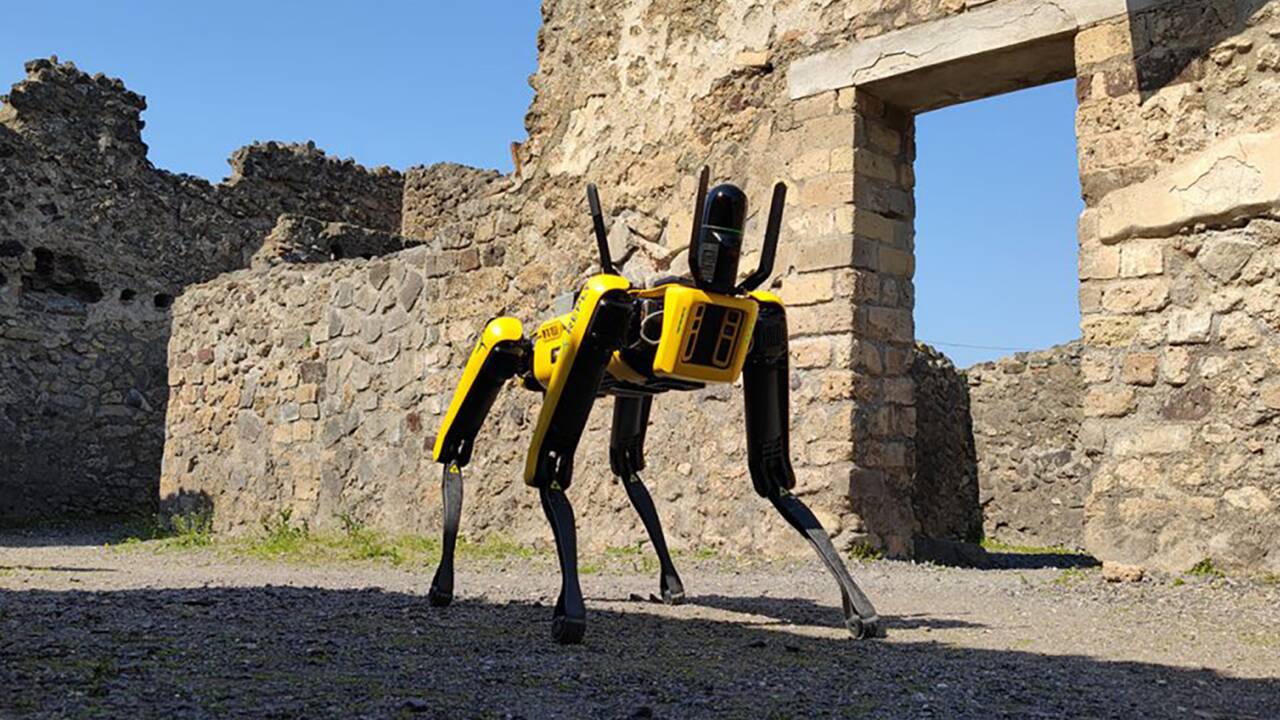 Spot le robot-chien à la rescousse pour explorer et sécuriser les ruines de Pompéi 