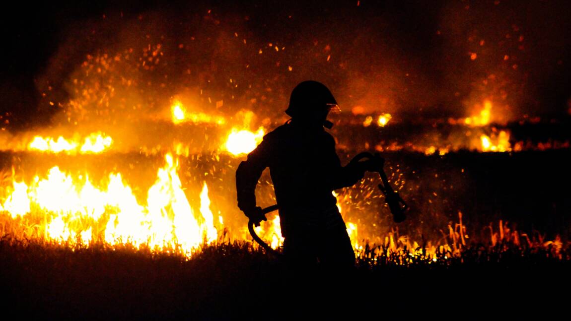 Fort risque d'incendie dans le Sud-Est de la France ce weekend, un méga-feu ravage la forêt dans le Gard