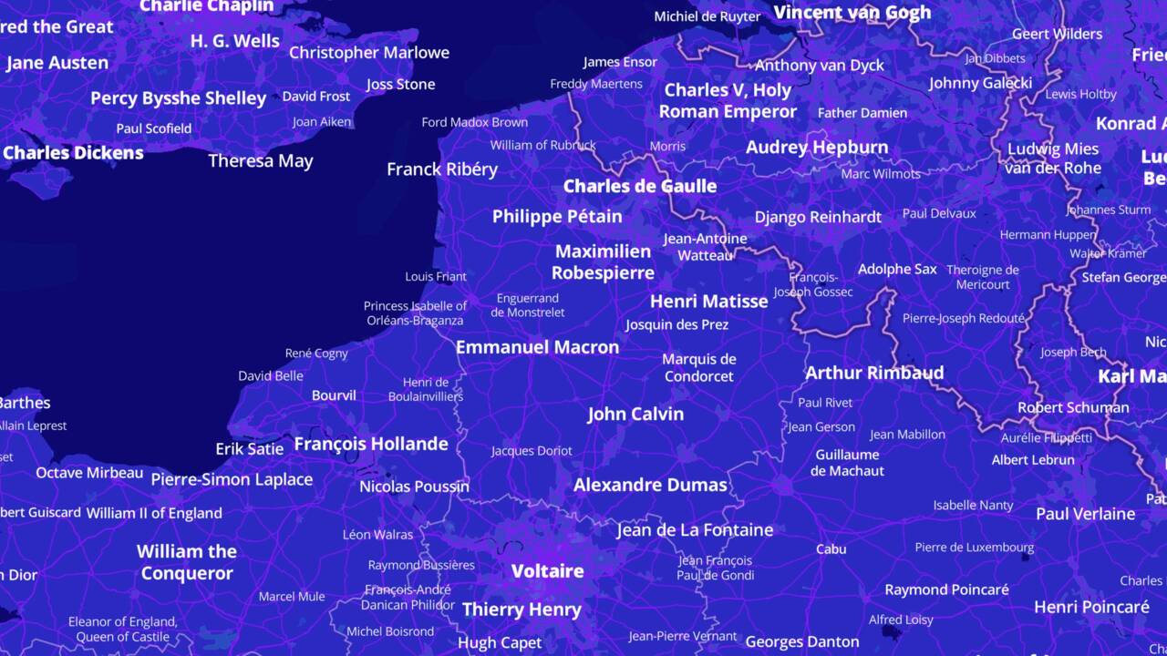 Zidane, Colette, Voltaire... découvrez dans quelle ville sont nées ces personnalités grâce à une carte interactive
