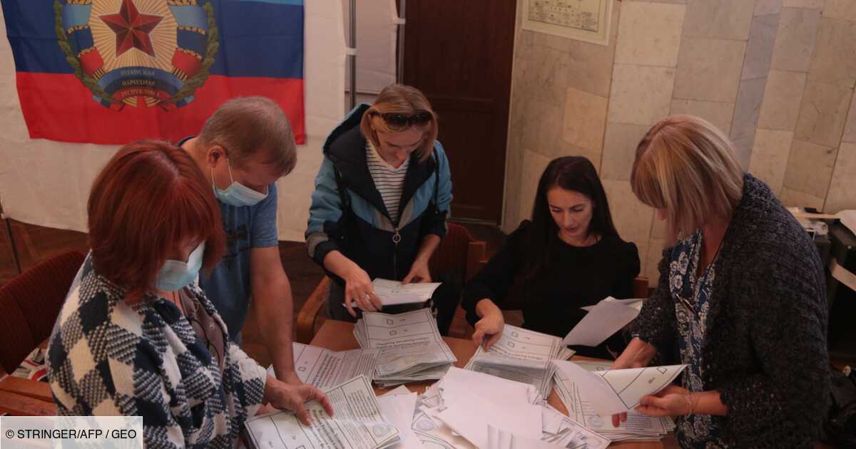 En Ukraine, les autorités pro-russes revendiquent la victoire aux référendums d'annexion - Geo.fr