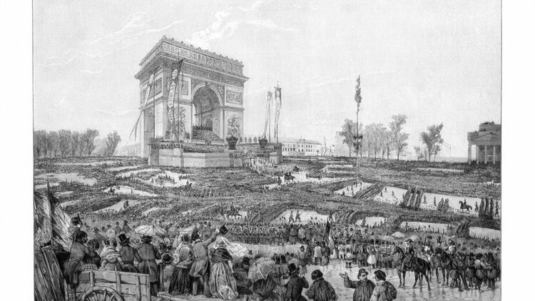 the arc de triomphe place de l rsquo etoile paris 20 april 1848 artist lipperheide