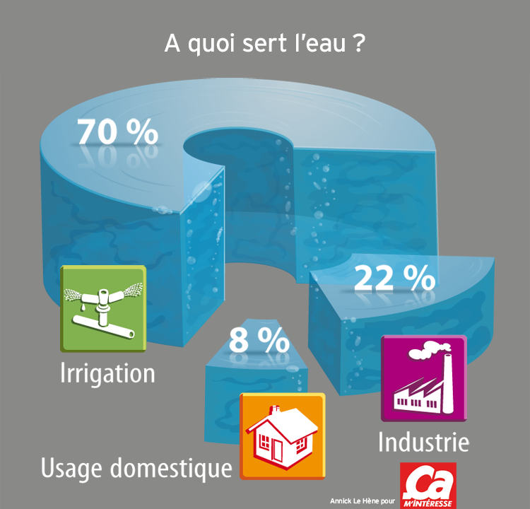 Comment utilisonsnous l'eau, alors qu'elle se raréfie avec le