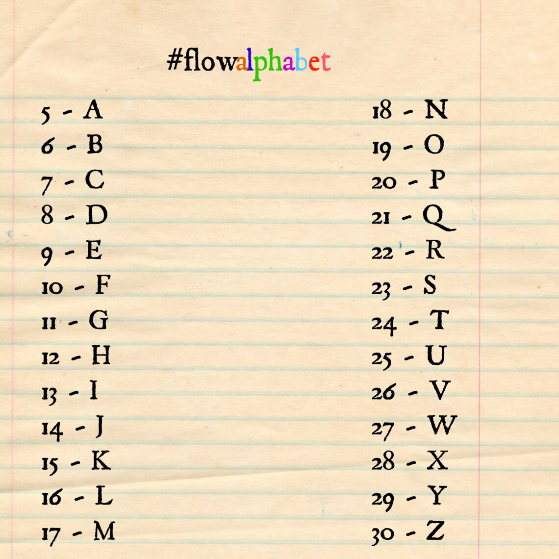 #FlowAlphabet | Flow
