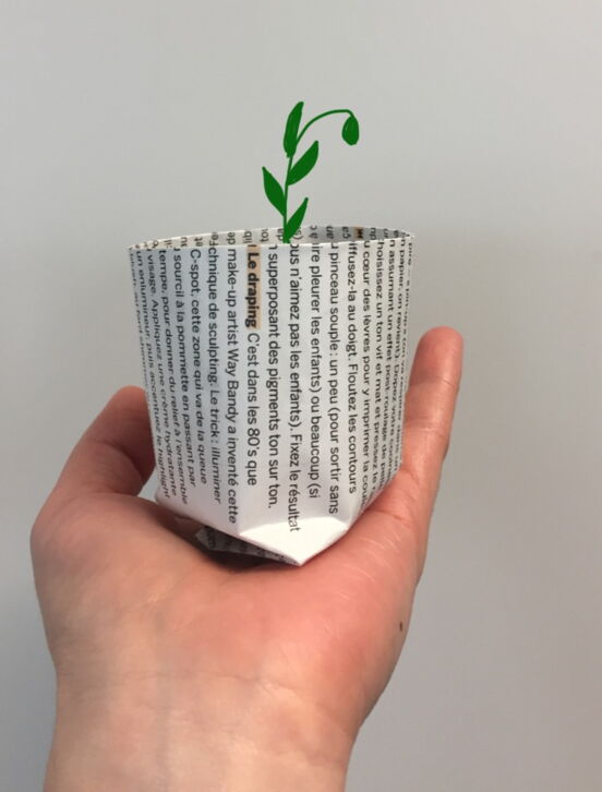 Pot en papier journal Flow