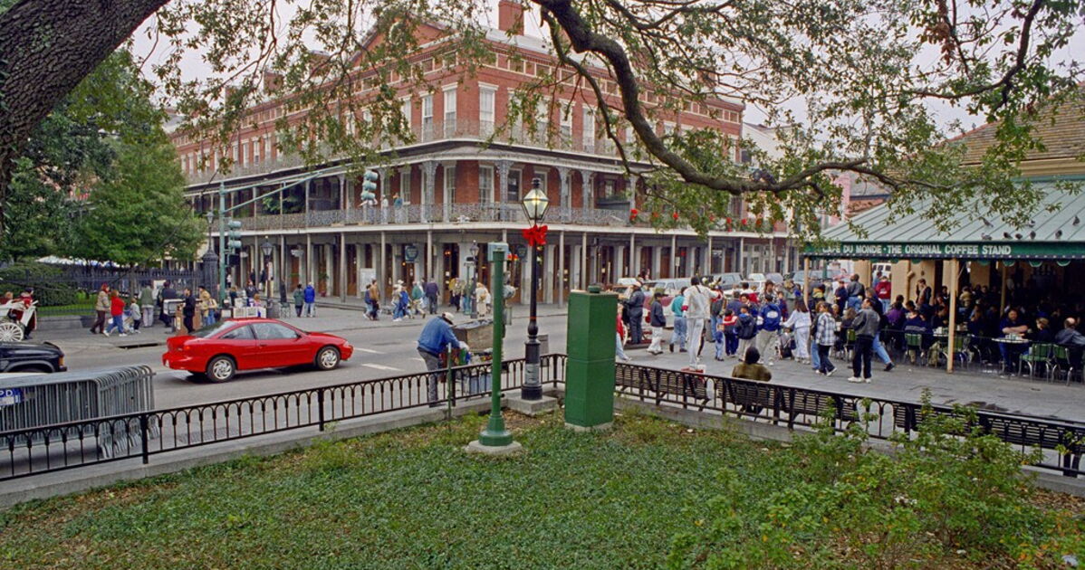 New Orleans Jackson Square Café du Mond, Jackson1 Geo.fr