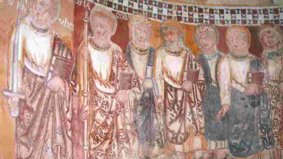 fresque chapelle romane 