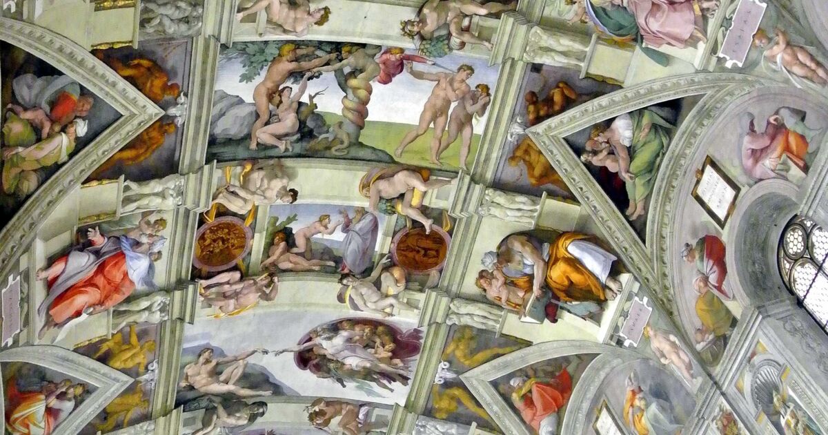 Plafond De La Chapelle Sixtine Rome 2015 Geo Fr