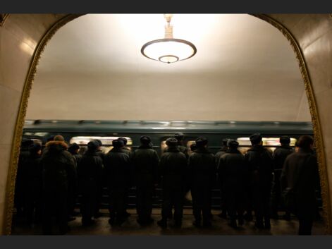 Sous les ors staliniens du métro de Moscou