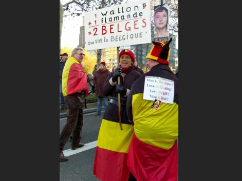 Manifestations pour l'unité de la Belgique à Bruxelles