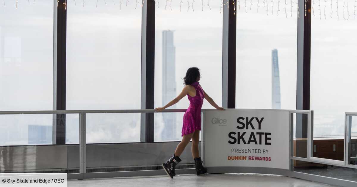 New York: opening of an ice rink more than 300 m high in a famous skyscraper