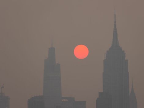Les photos de la vague de fumée qui touche New York