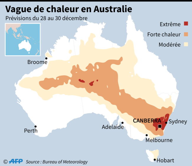 L'Australie étouffe Sous La Canicule - Geo.fr