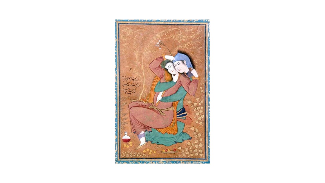 Two lovers-Studio of Shah Abbas-1620 AD