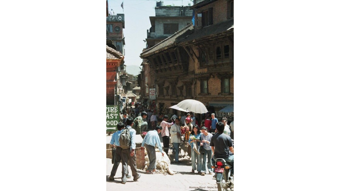 Népal, Baktapur, une rue