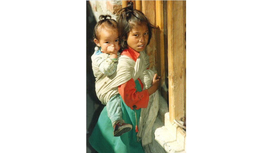 Tibetan children in Ladakh 1990