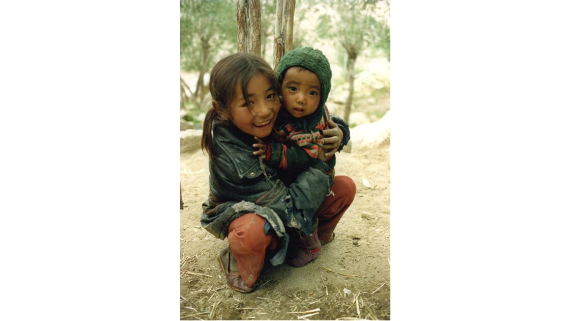 Tibetan children, Ladakh 1990