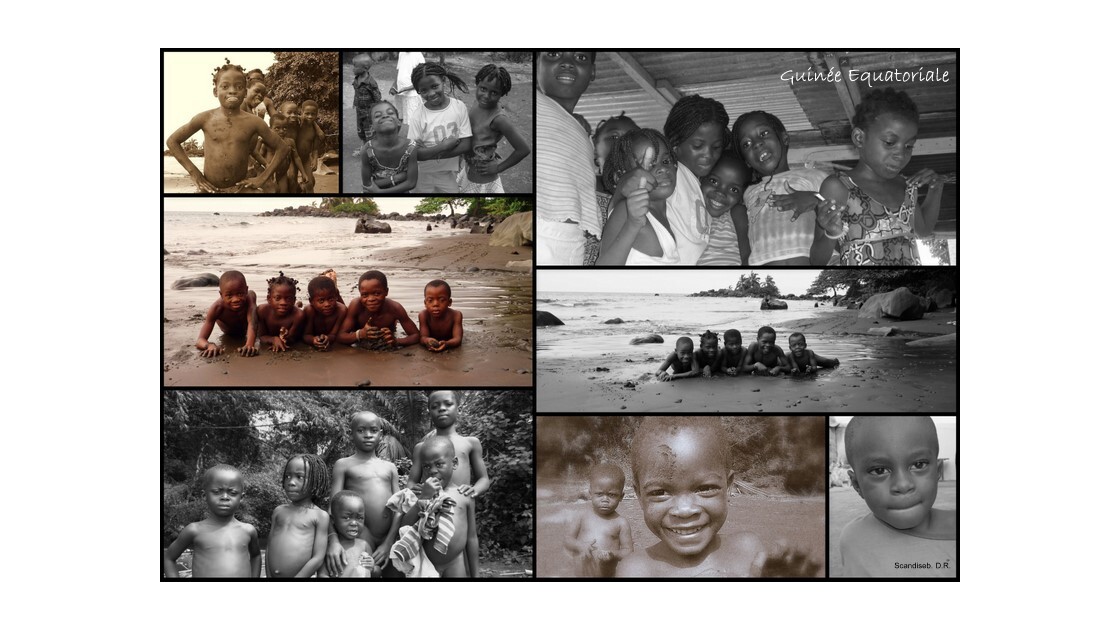 enfants sur l'ile de Bioko Guinée Equato