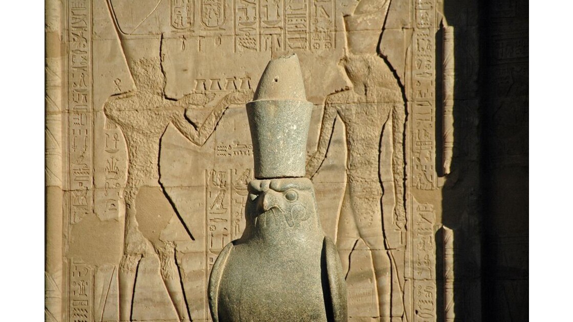  Horus devant les piliers. 