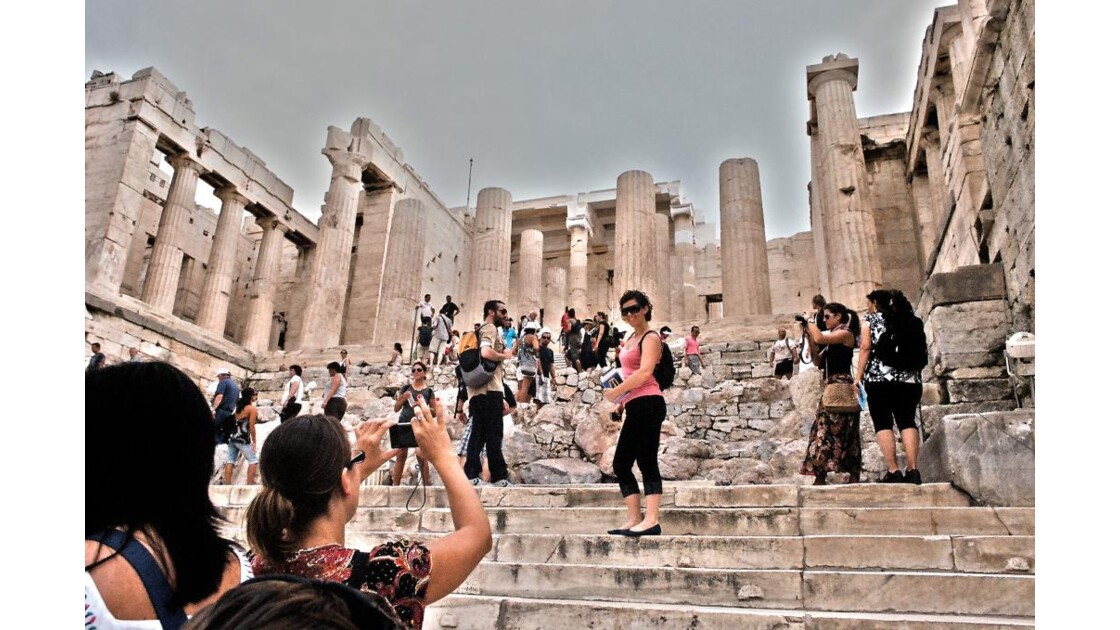 Acropole et touristes