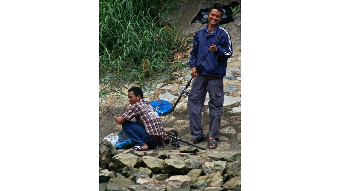 Pêcheurs à Ayuthaya