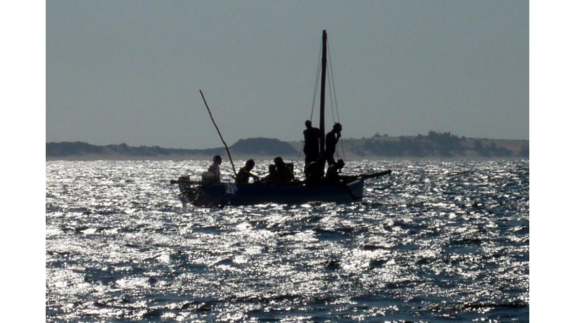 Mozambique bateau de pêcheurs