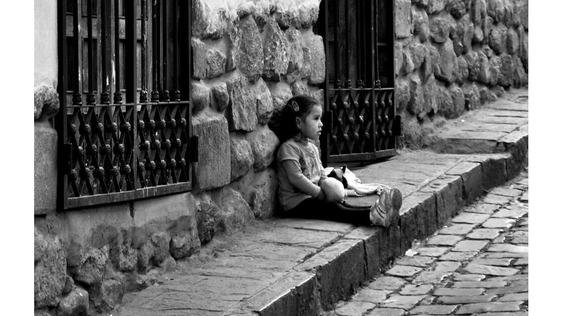 young girl in the street