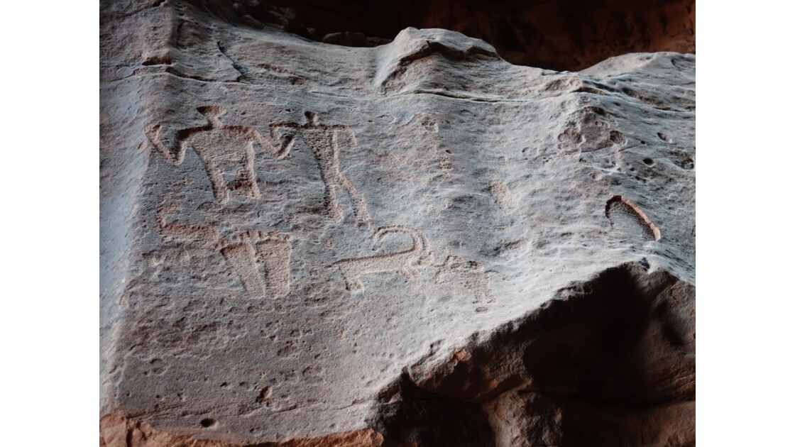 Jordanie Wadi Rum Siq Khazali Pétroglyphes 1