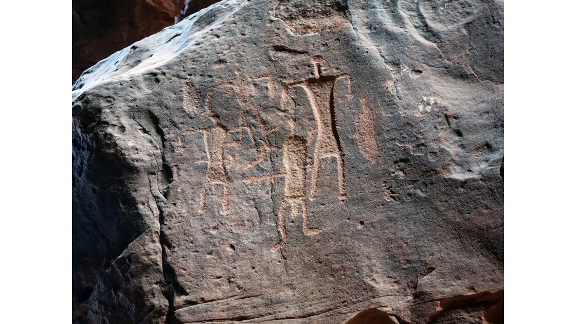 Jordanie Wadi Rum Siq Khazali Pétroglyphes 4