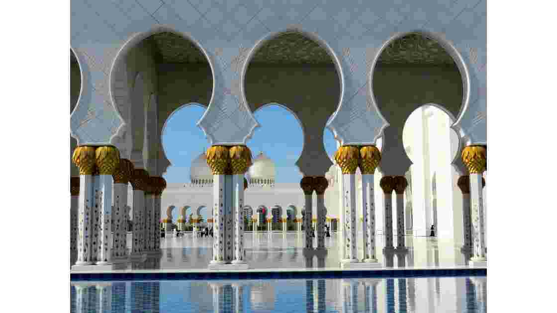 Abu Dhabi la Mosquée blanche de Sheikh  Zayed  Détail