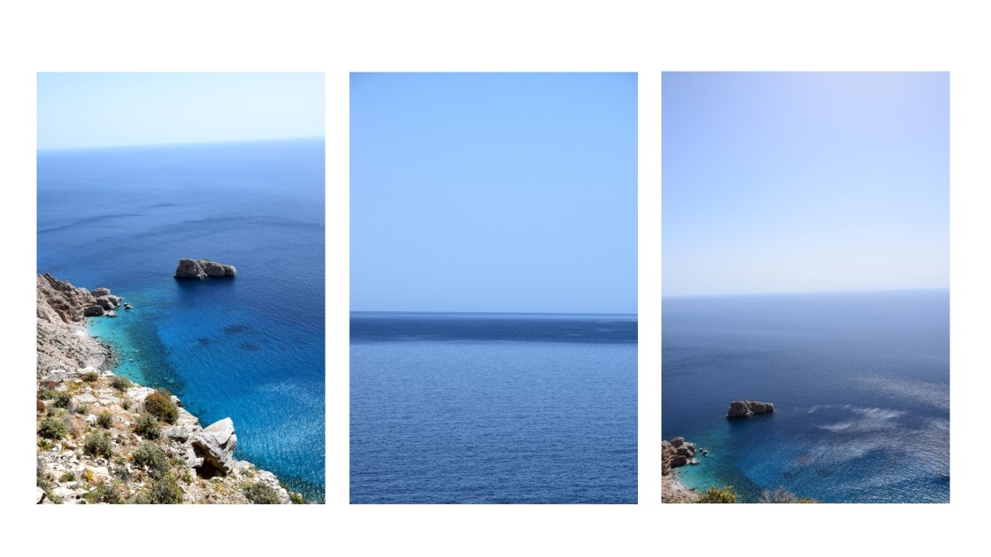 Triptyque d'Amorgos, île des Cyclades