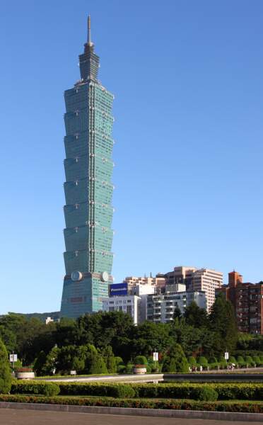 10. La Taipei 101 à Taïwan avec 509,2 mètres de hauteur (2004)