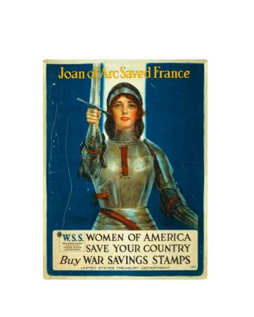 « Jeanne d’Arc sauva la France. Femmes américaines, sauvez votre pays.» Haskell Coffin. 1918, États-Unis