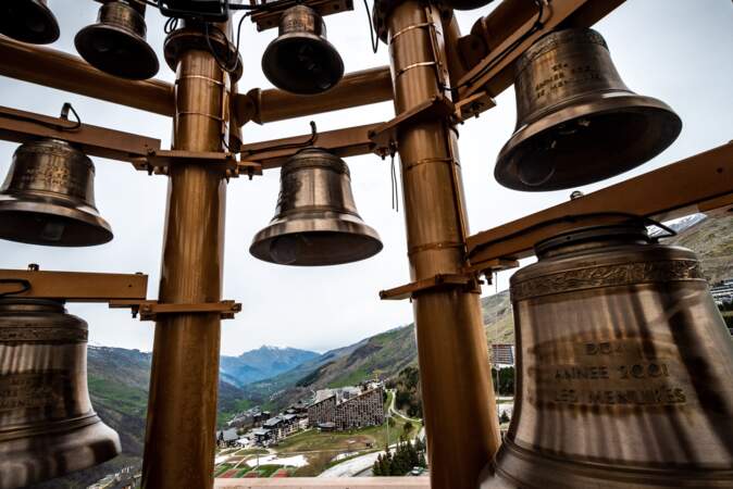 Les Menuires vues depuis le haut du clocher, Savoie