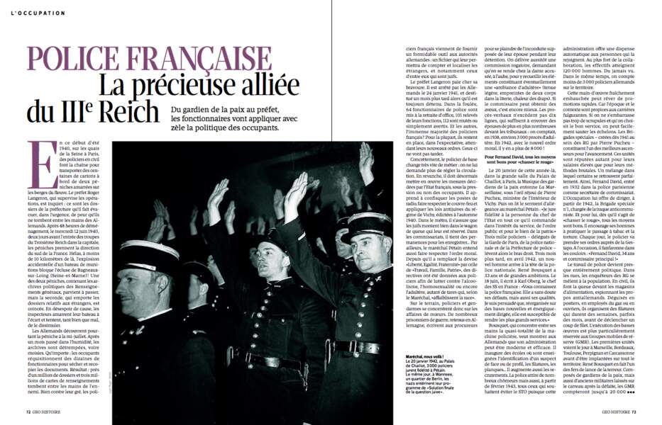 Police française : la précieuse alliée du IIIe Reich