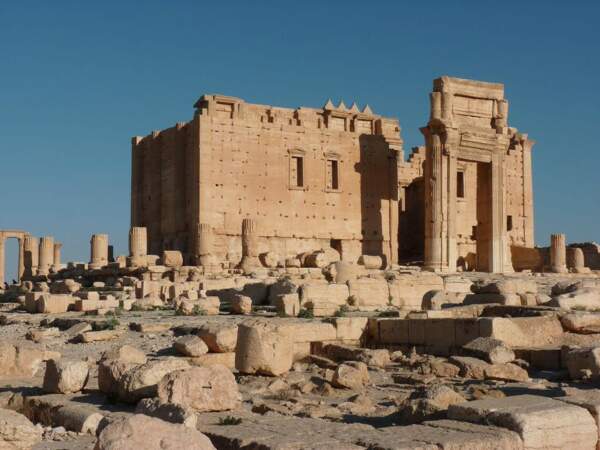 Le temple de Baal, à Palmyre, détruit par l'organisation Etat islamique (EI) en août 2015