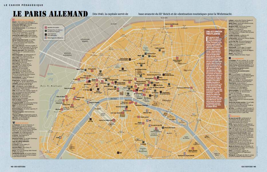 Carte : le Paris allemand