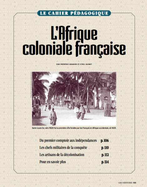 CAHIER PÉDAGOGIQUE : L’Afrique coloniale française
