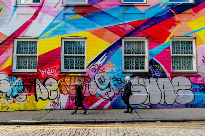 2 Graffiti à Brick Lane, Londres